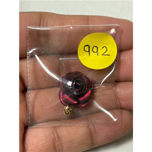 Vintage Rose Earring. Clip on. Nice.