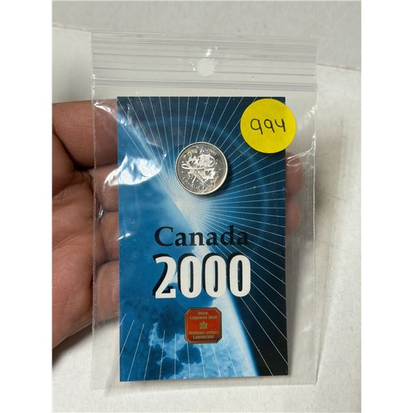 Canada 2000 Pin. Housed in its unopened original plastic package.