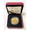 Image 1 : 2015 Celebrating Canada $10. Gold Plated. 99.99% pure Silver. Housed in its original RCM case and bo