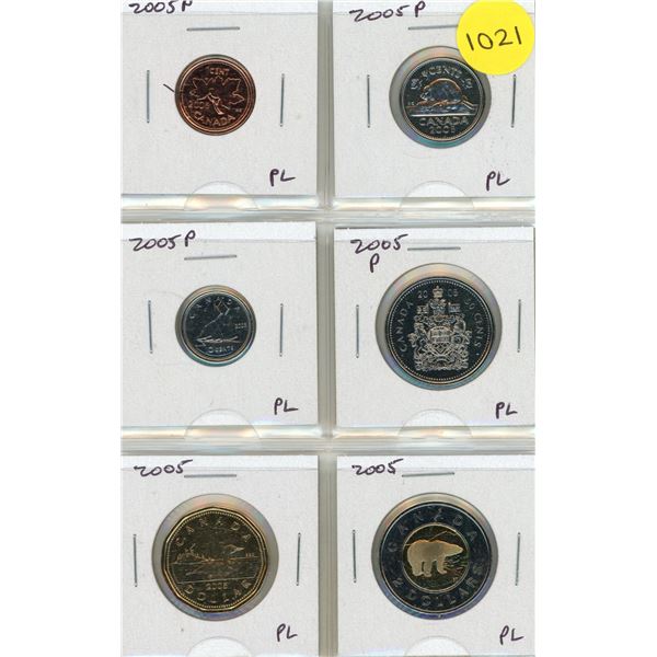 Partial 2005P Proof Like set. Missing the 25 Cents.