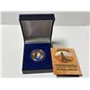 Image 1 : U.S. 2000P Colourized Sacagawea Dollar. Housed in a case, along with COA.