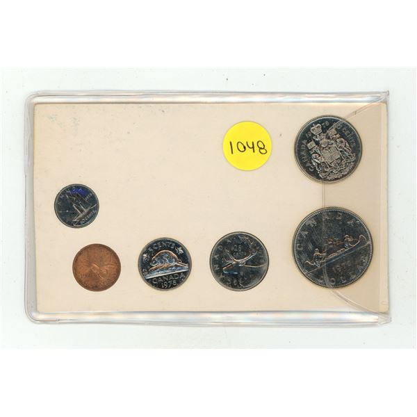 1978 Canadian Year Set. The 50 Cents has Square Jewels.