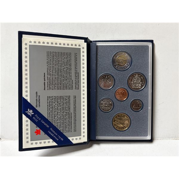 1997 Canadian Specimen set. The Flying Loonie is special with dual dates 1987 and 1997 and only avai