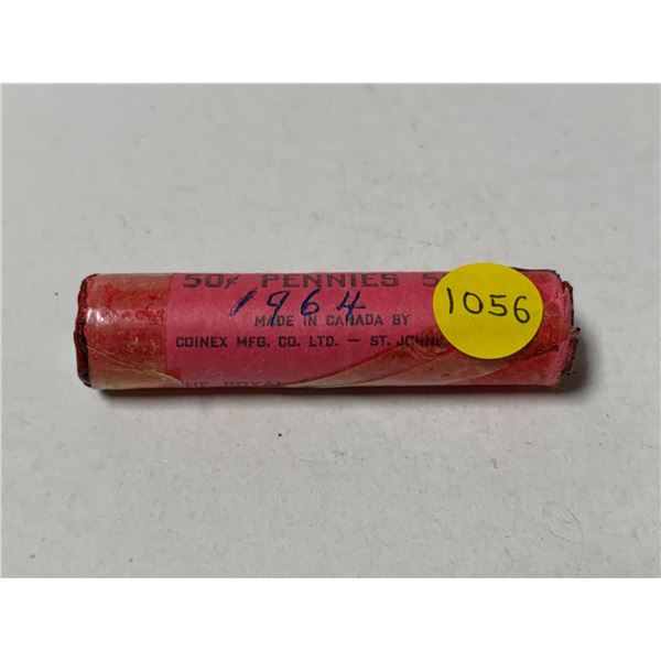 Complete roll of 1964 Canadian Small Cents.