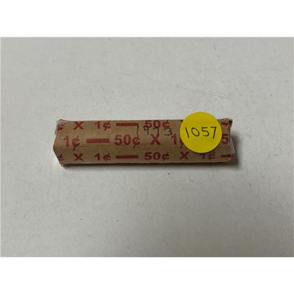Complete roll of 1973 Canadian Small Cents.