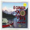 Image 1 : 2022 O Canada Set. 5-coin set with special Beaver with Flag Loonie only available in this set. House