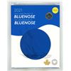 Image 1 : 2021 100th Anniversary of the Bluenose set. 7-coin set including a Colourized 10 Cents. Housed in it