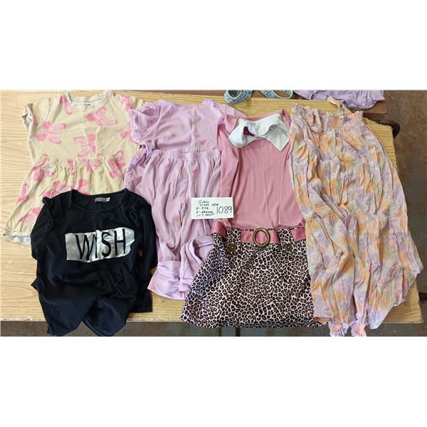 Girls size 10/12 2 pajama,2 dresses and 1 tshirt