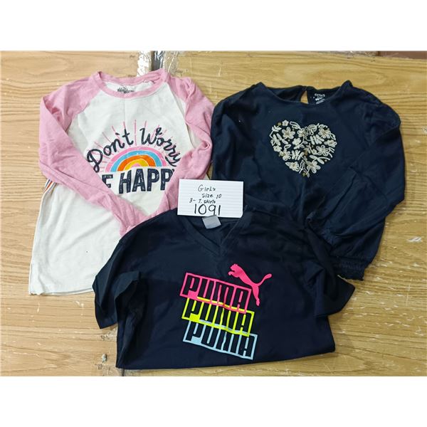 Girls 3 tshirts size 10