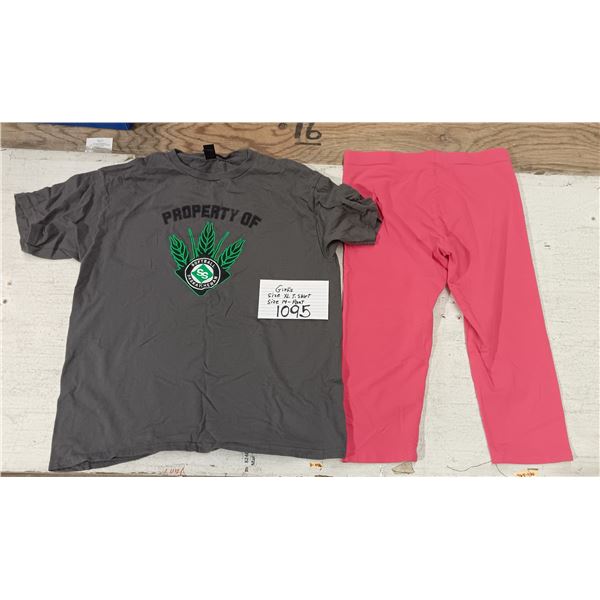 Tshirt size xl and pants size 14