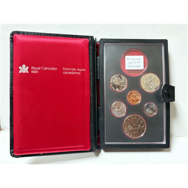 1979 Canada Coin Set in Leatherette Case – Missing Second Dollar