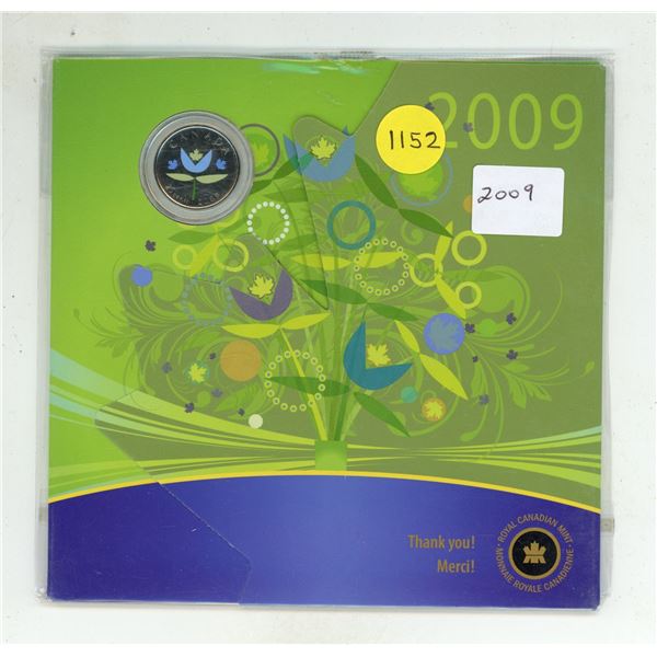 2009 Canada "Thank You" Coloured 25-Cent Coin & Greeting Card Set