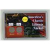Image 1 : 1901 & 1902 USA Classic Liberty Nickels in Holder