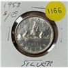 Image 1 : 1953 Canada Silver One Dollar Coin