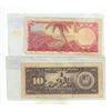 Image 2 : (2) Foreign Bank Notes – East Caribbean One Dollar, Venezuela Ten Bolivares