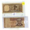 Image 1 : (2) Foreign Bank Notes – Libya One Livre, Malawi Ten Kwacha