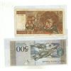 Image 2 : (2) Foreign Bank Notes – France Ten Francs, Venezuela 500 Bolivares