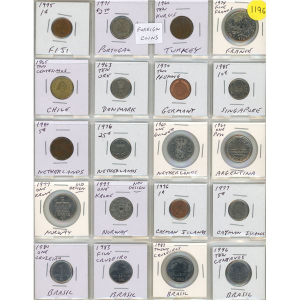 (20) Mixed Foreign Coins