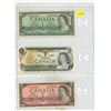 Image 1 : 1954 Canada One- & Two-Dollar Banknotes, 1973 Canada One Dollar Banknote