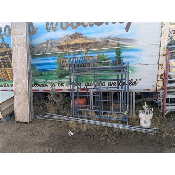 Scaffolding, 10'x55'x10', comes with connectors, wheels, etc
