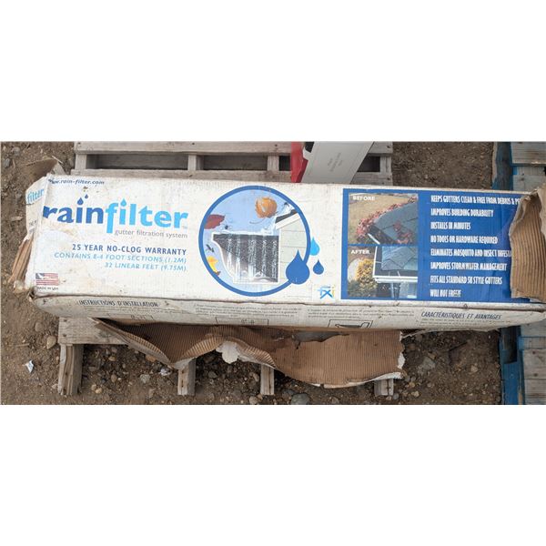 Rain gutter filtration system