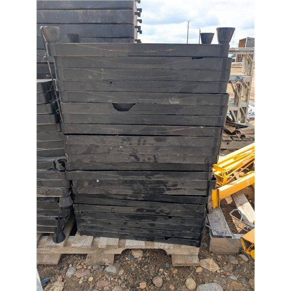 4 sets of plastic shelves, 24x12"