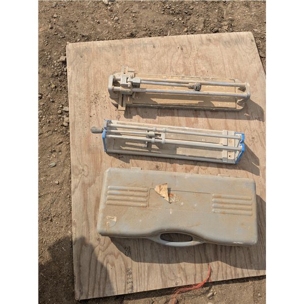 3 tile cutters, one with case