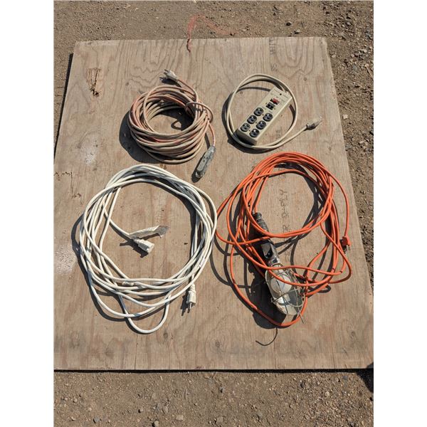 Worklight, surge protector, extension cords