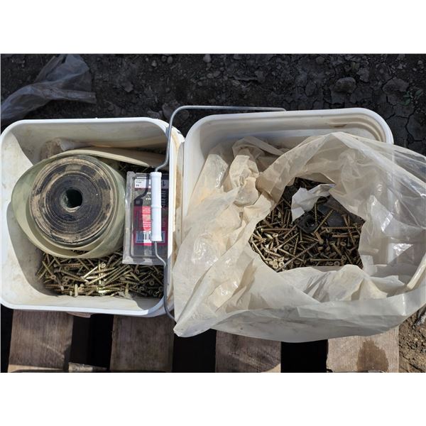 2 buckets of deck screws- up to 3"