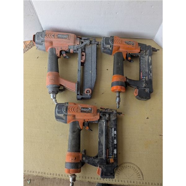 3 rigid air powered brad nailers