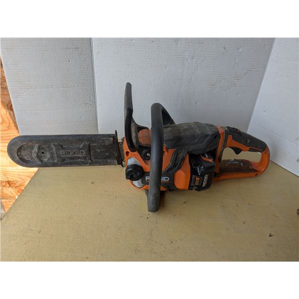rigid cordless chainsaw, with battery, tested-works