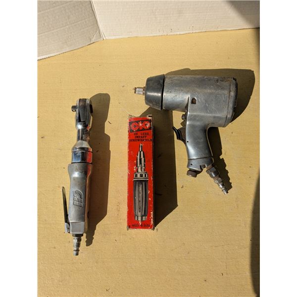 1/2" air impact, 3/8" air ratchet, impact screwdriver