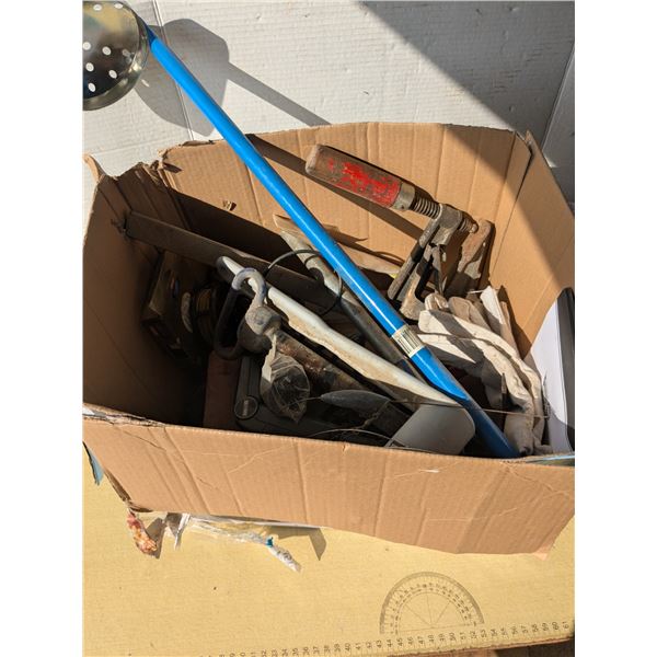 Box of mixed assorted tools