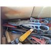 Image 2 : Box of assorted tools, hammers, prybars, etc