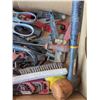 Image 3 : Box of assorted tools, hammers, prybars, etc