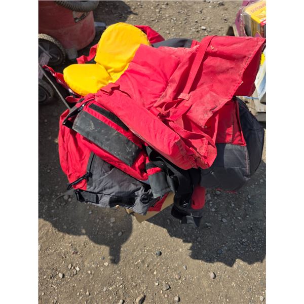 Box of life jackets- sizes vary
