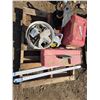 Image 1 : pallet of hardware and tool box with contents