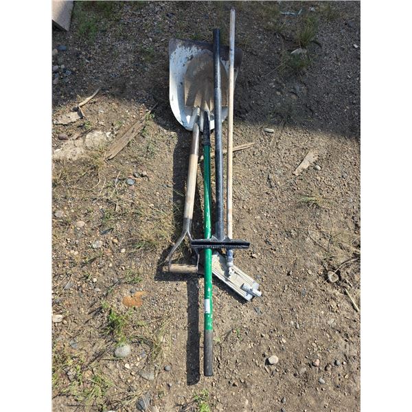 Assorted hand tools- shovels
