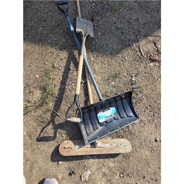Assorted hand tools- shovels