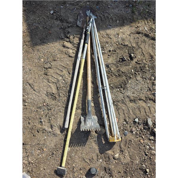 Assorted hand tools- shovels