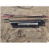 Image 1 : Pallet of treated wooden posts and trim- posts are 6ft L