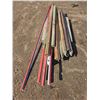 Image 2 : Pallet of treated wooden posts and trim- posts are 6ft L