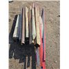 Image 4 : Pallet of treated wooden posts and trim- posts are 6ft L