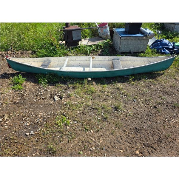 Green canoe- 15.5ft length by 40"W