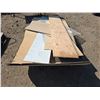 Image 3 : Pallet of misc mdf boards, plywood and cracked plexi glass