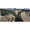 Image 3 : John deere front end loader with grapple and brackets- 5ft W- complete