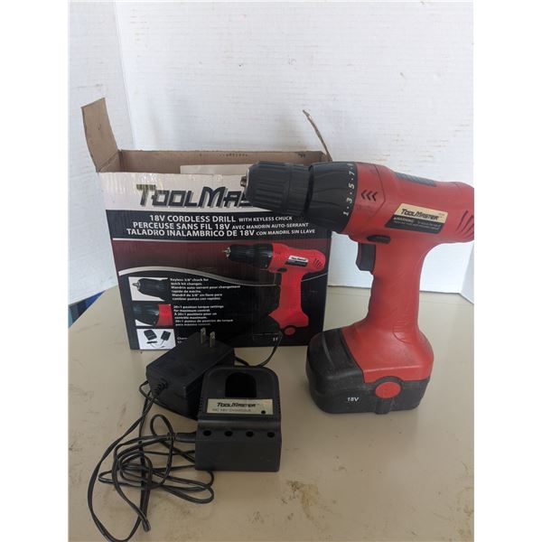 Toolmaster 18v cordless drill with original box