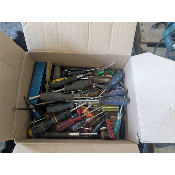 Box of assorted screwdrivers