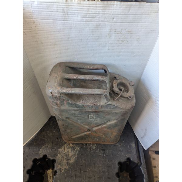 Vintage metal gas can