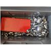 Image 2 : Rubbermaid 20" plastic toolbox with assorted sockets